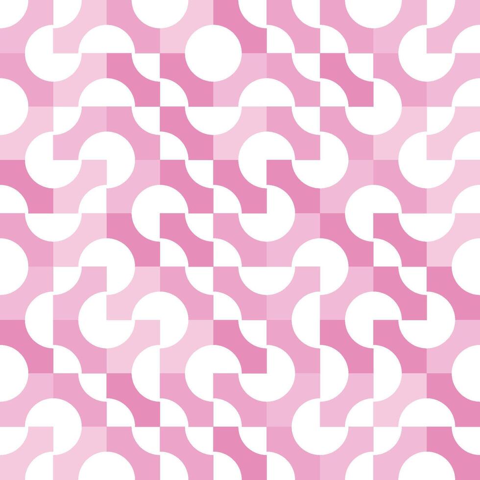 Geometric pink monochrome pattern - retro vector