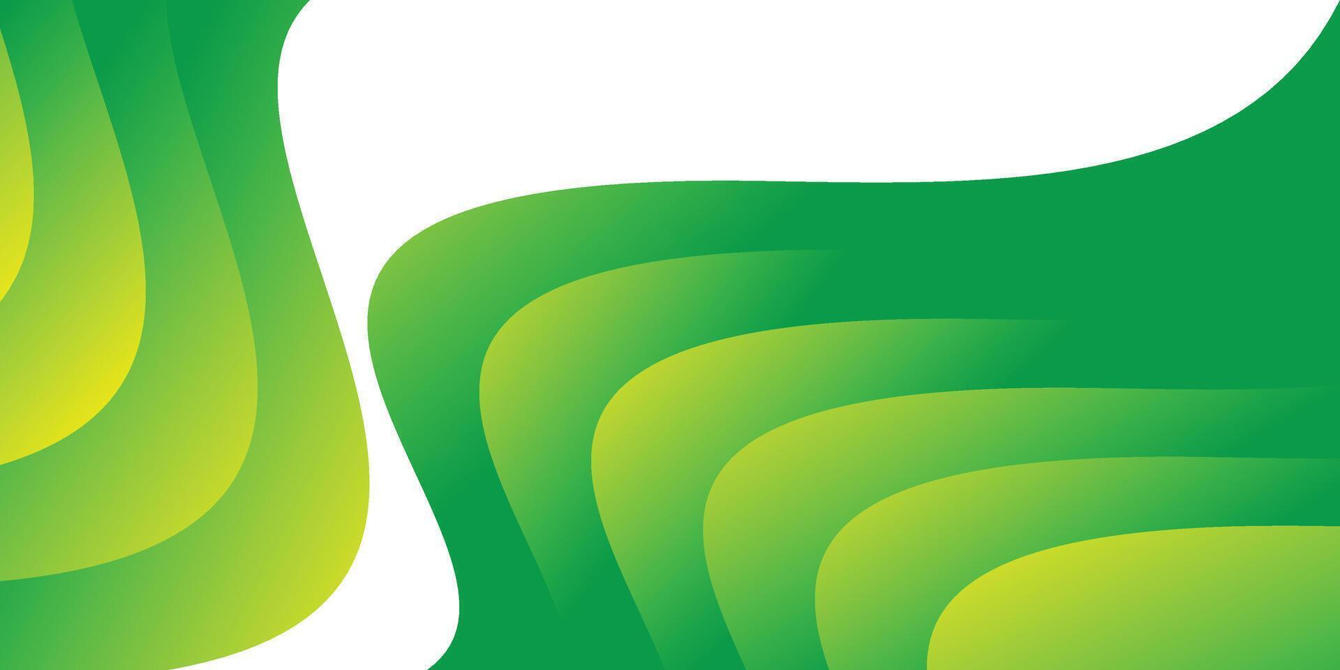Wavy Shape Gradient Green Yellow vector