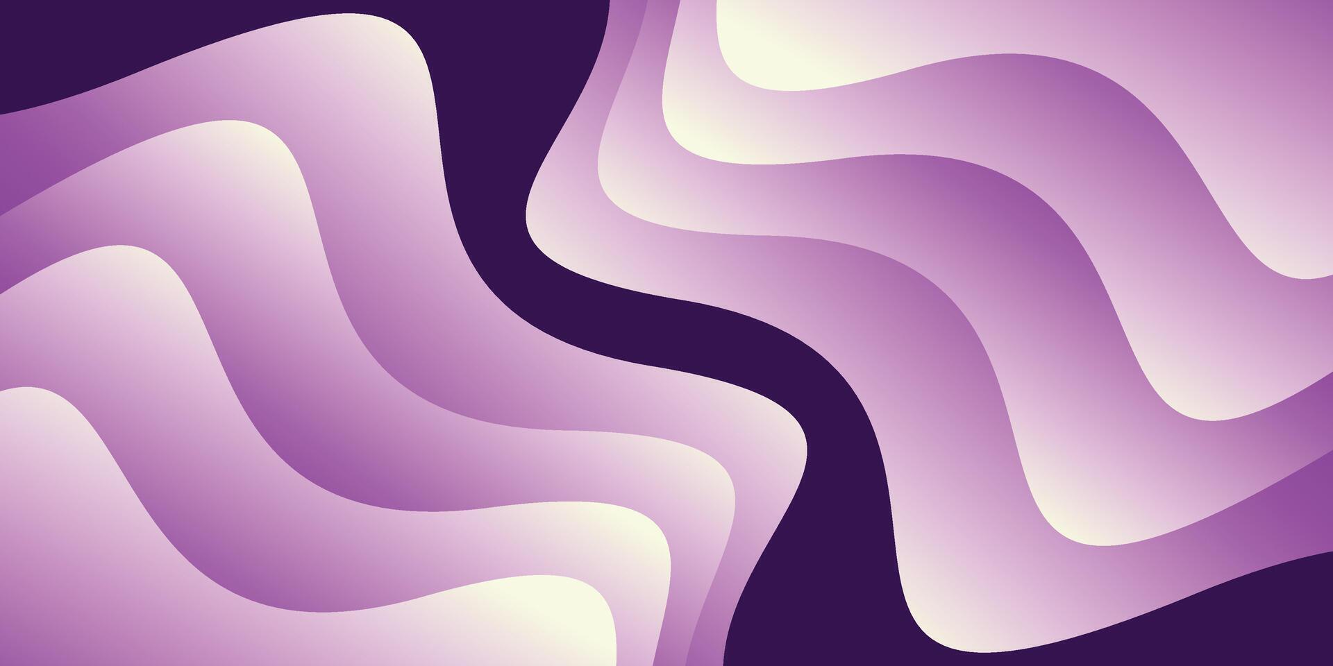 Purple Wave Themed Abstract Background with Soft Light Effect vector
