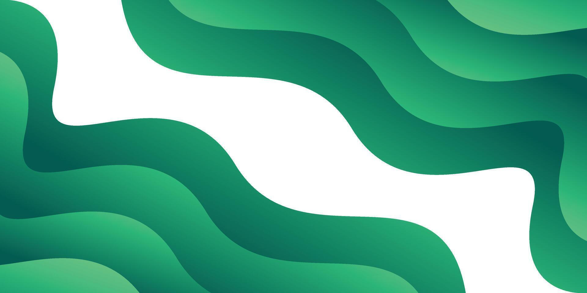 Green Wave Design Themed Abstract Background with Soft Light Effect vector