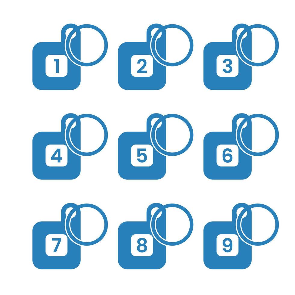 hang tag packaging with number design vector