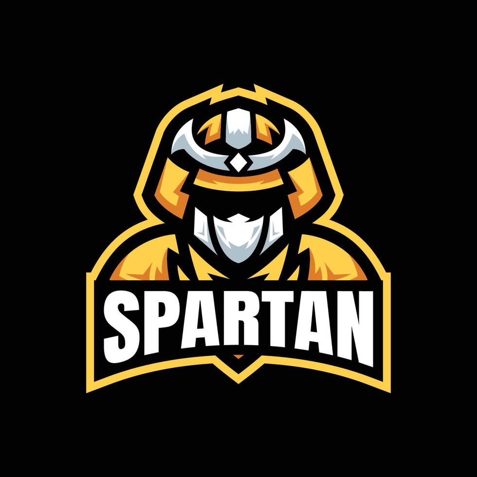 Spartan E-sport Mascot Logo Design vector
