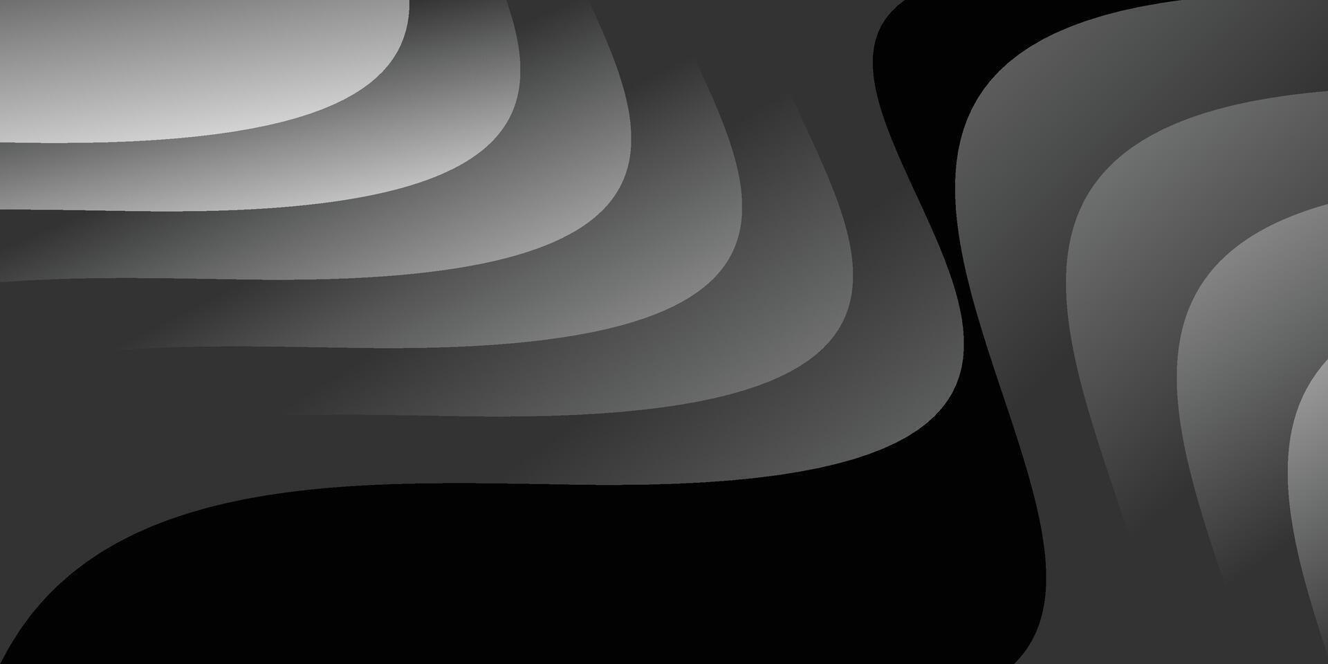 Black Wave Themed Abstract Background with Soft Light Effect vector