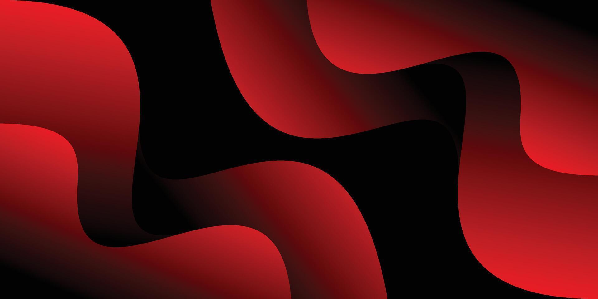 Red Wave Abstract Background With vector