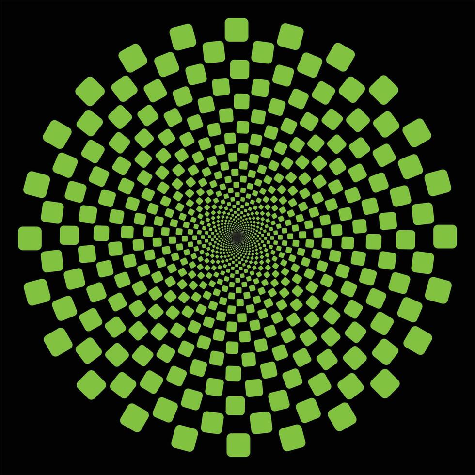 Twirling squire Optical Illusion Art vector
