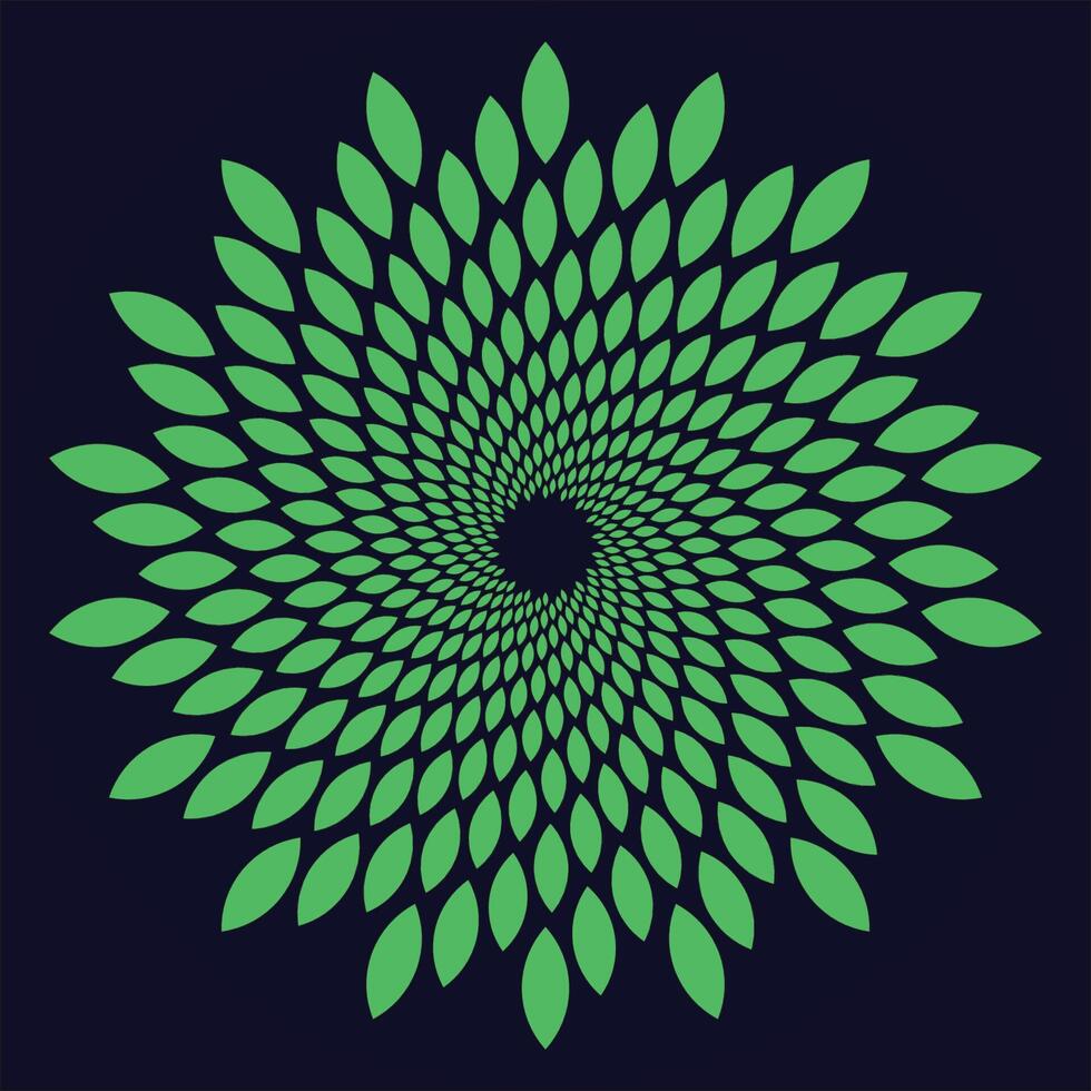 Abstract Spiral Leaf Pattern Design vector