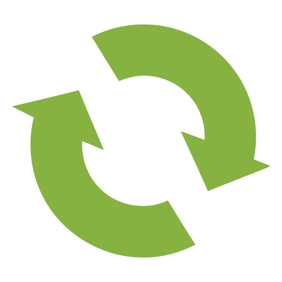 Green circular arrows icon graphic isolated on white background vector