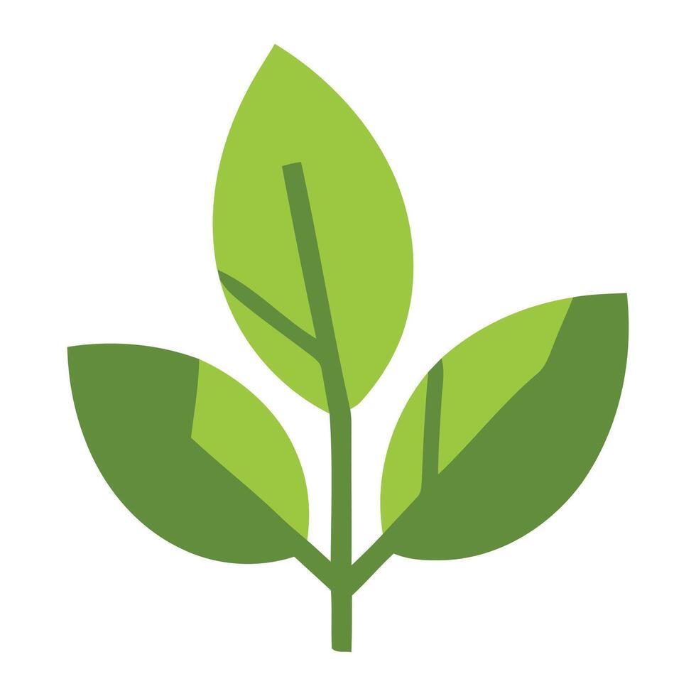 Simple green plant sprout green icon isolated on white background vector