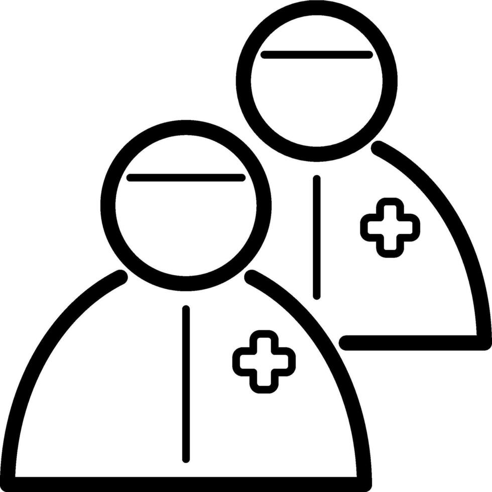 List of doctors icon vector