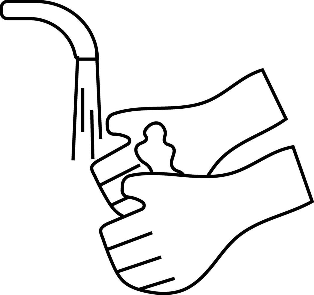 Hand washing icon vector