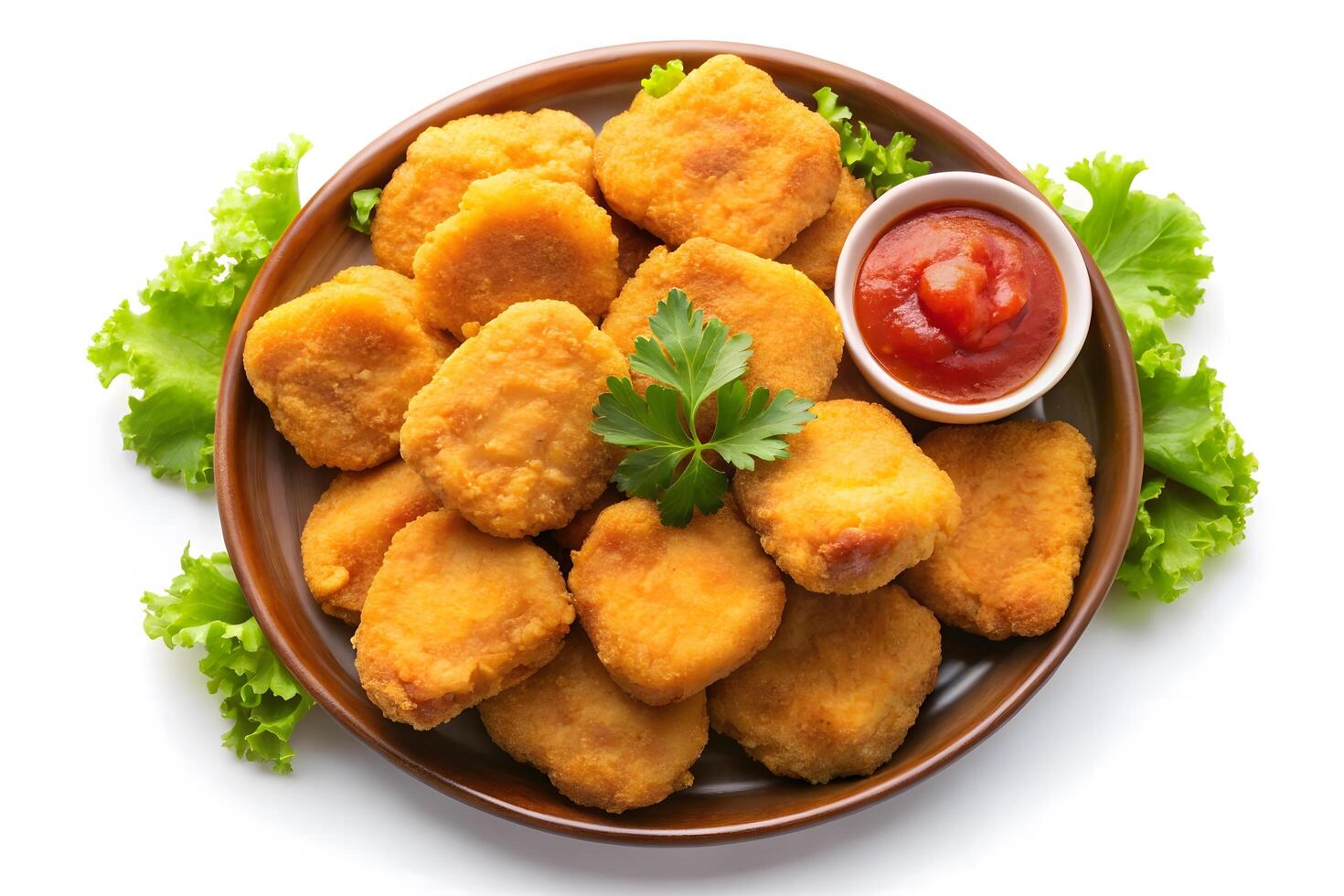 Delicious Crispy Chicken Nuggets with Tomato Sauce photo