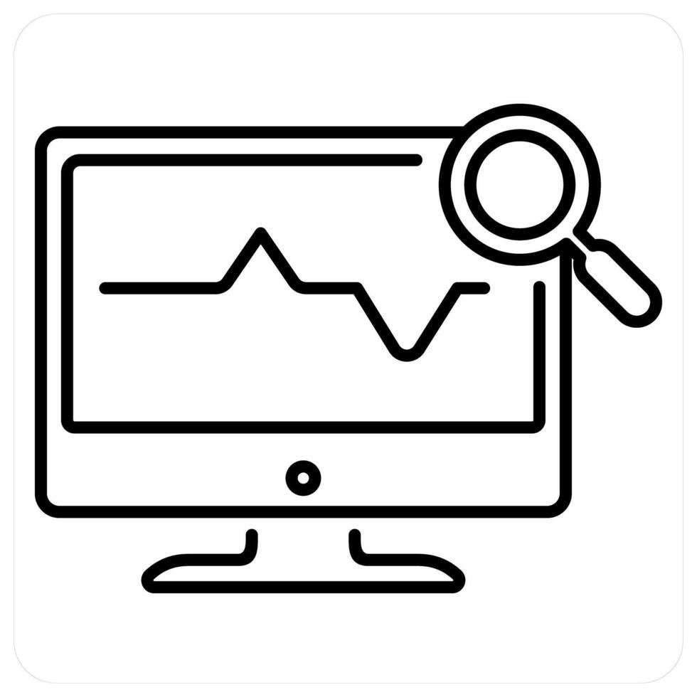 Health Monitoring icon concept in black line color vector