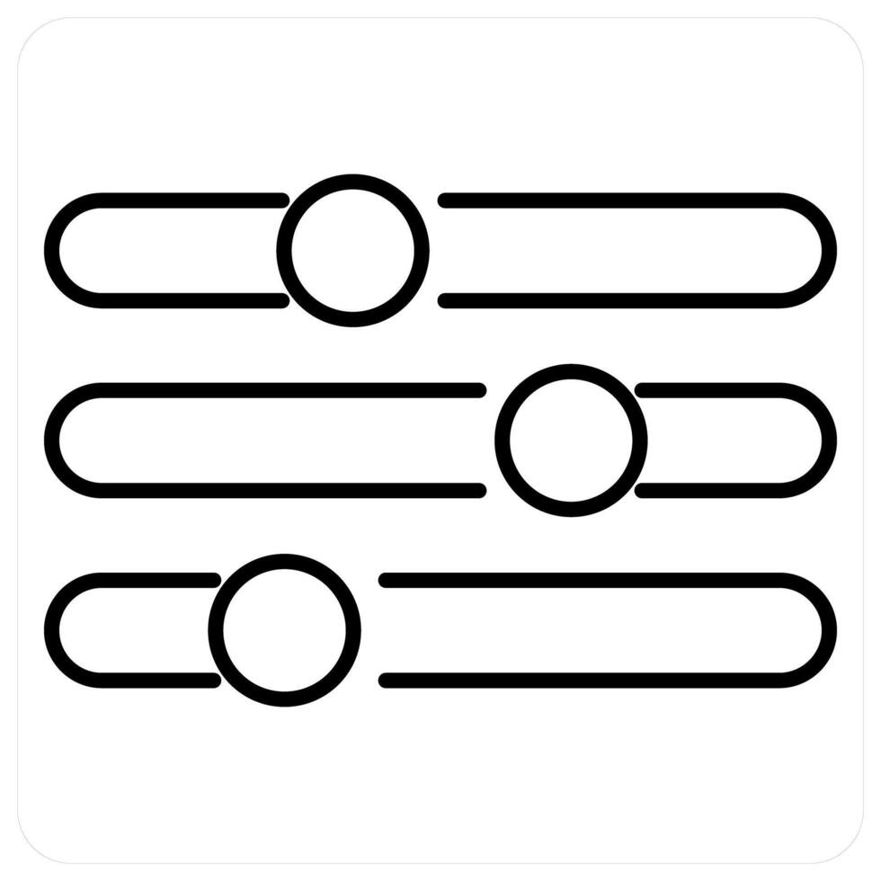 Refine icon concept in black line color vector