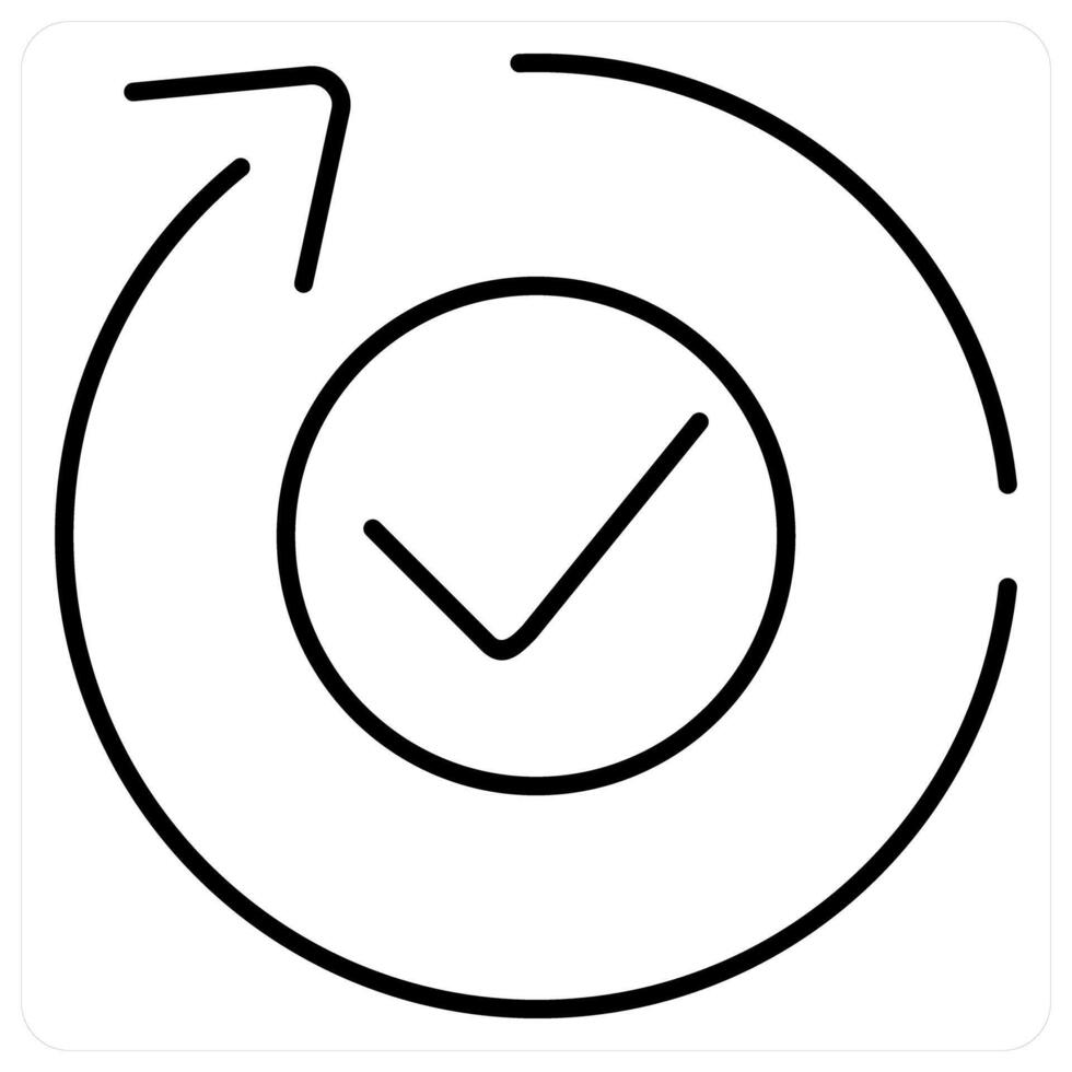 Redo icon concept in black line color vector