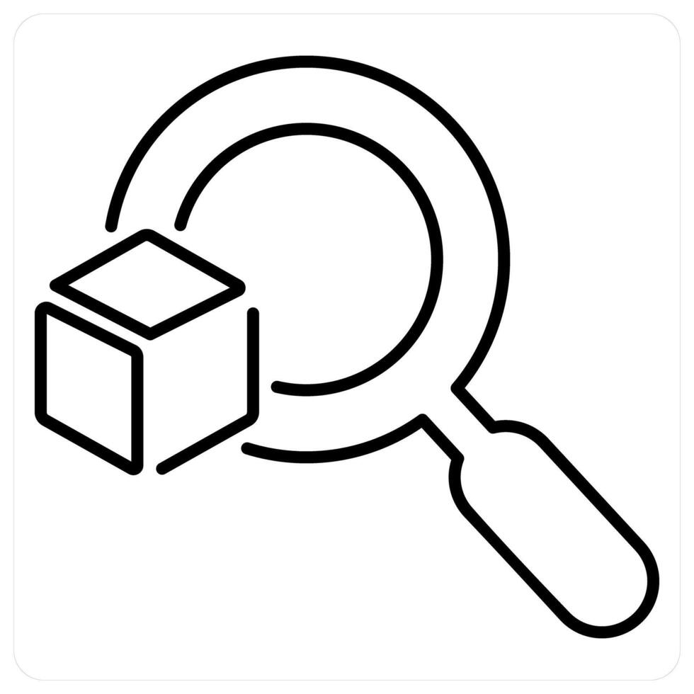 Positioning icon concept in black line color vector