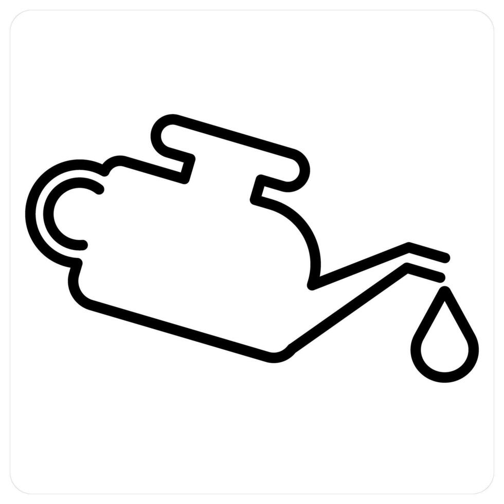 Oil icon concept in black line color vector