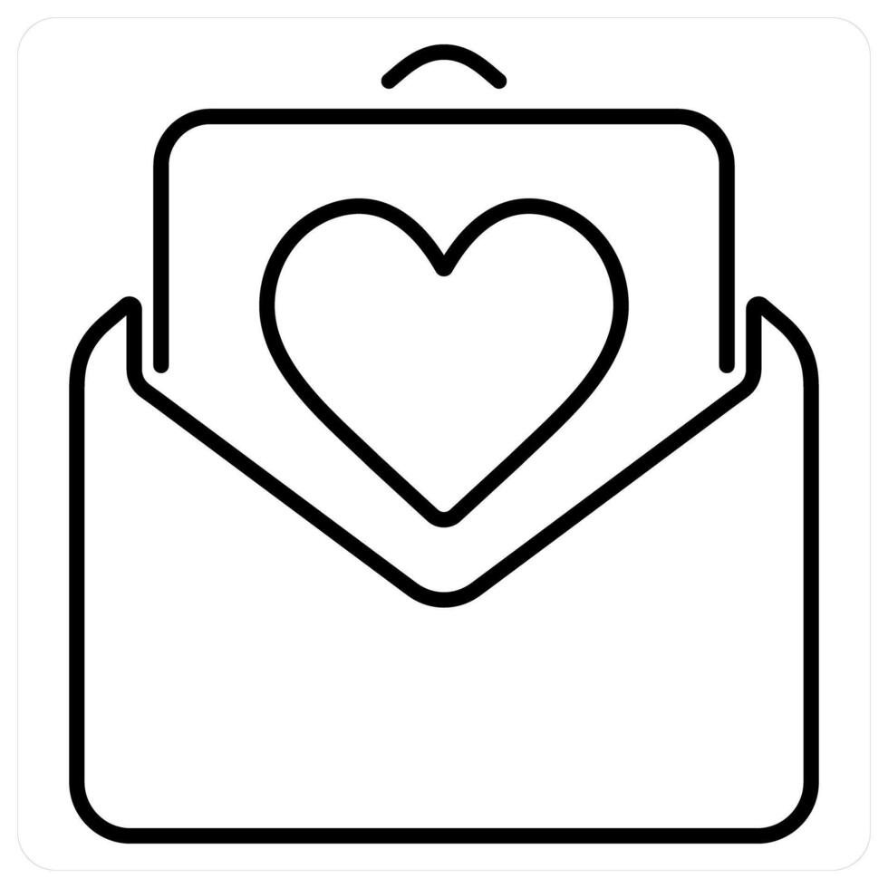 Invitation icon concept in black line color vector