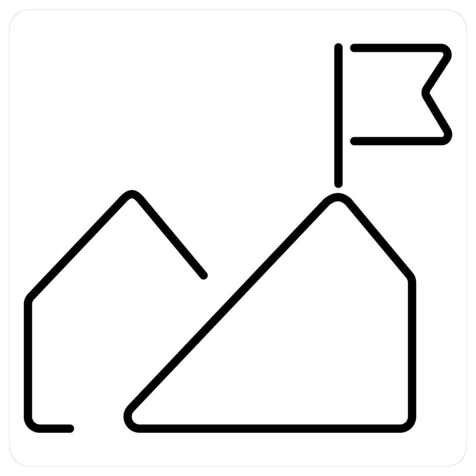 Mission icon concept in black line color vector