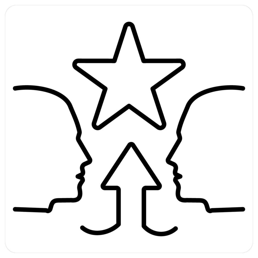 Contenders icon concept in black line color vector