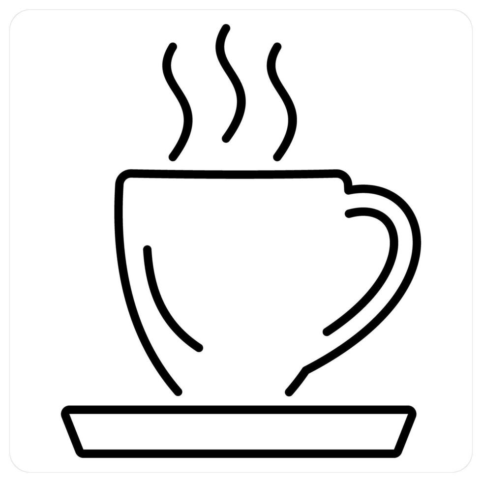 Espresso icon concept in black line color vector