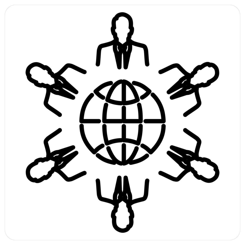 Culture icon concept in black line color vector
