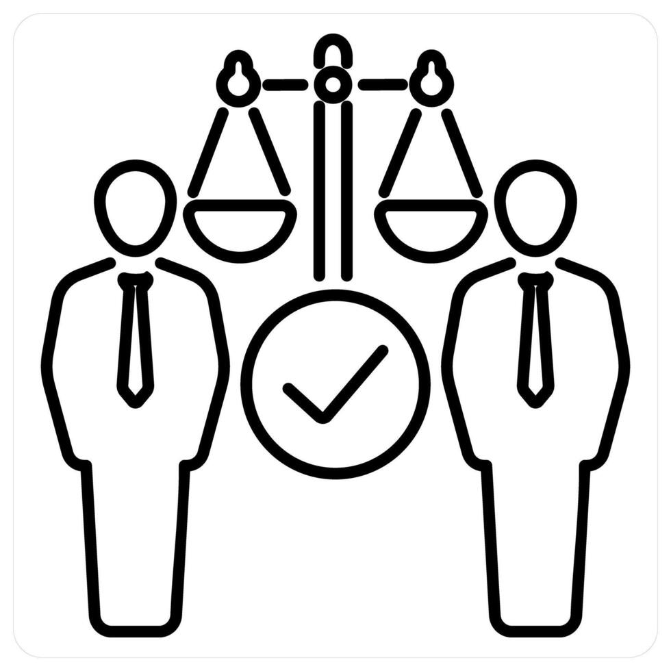 Human Rights icon concept in black line color vector
