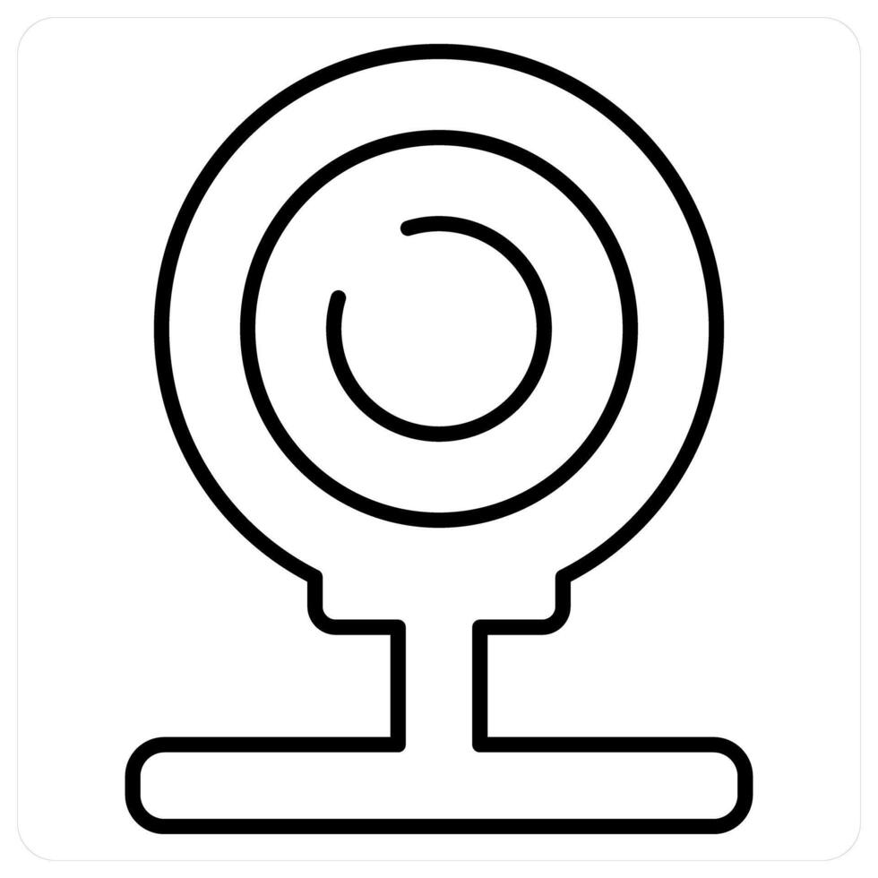 Webcam icon concept in black line color vector