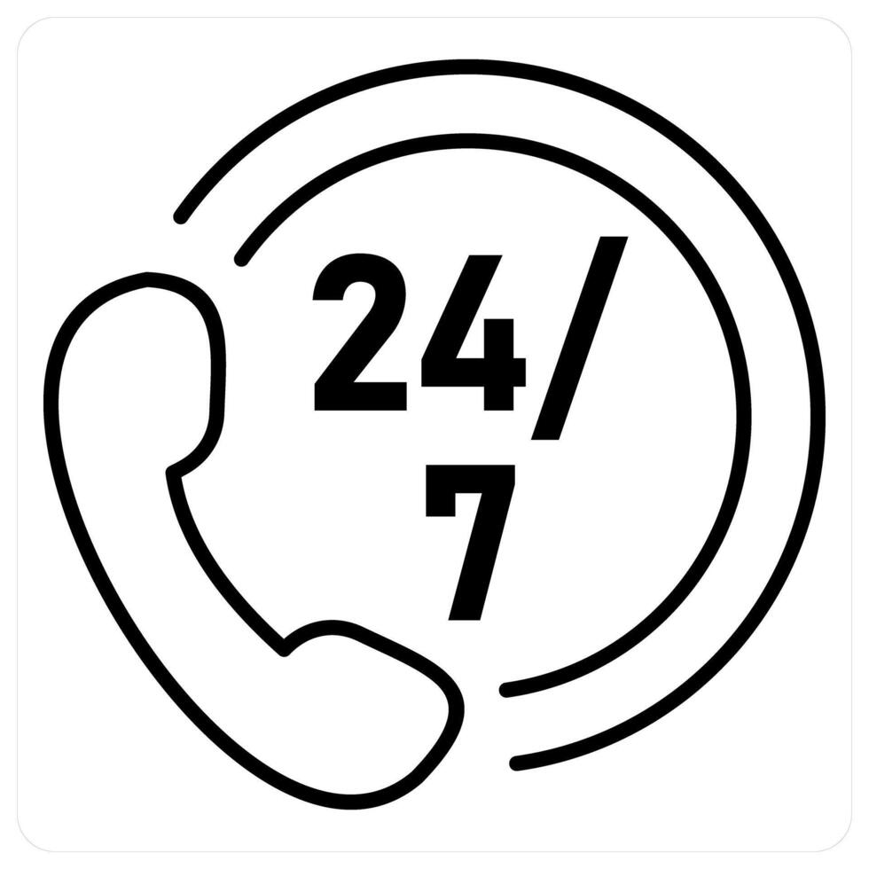 Call Center icon concept in black line color vector