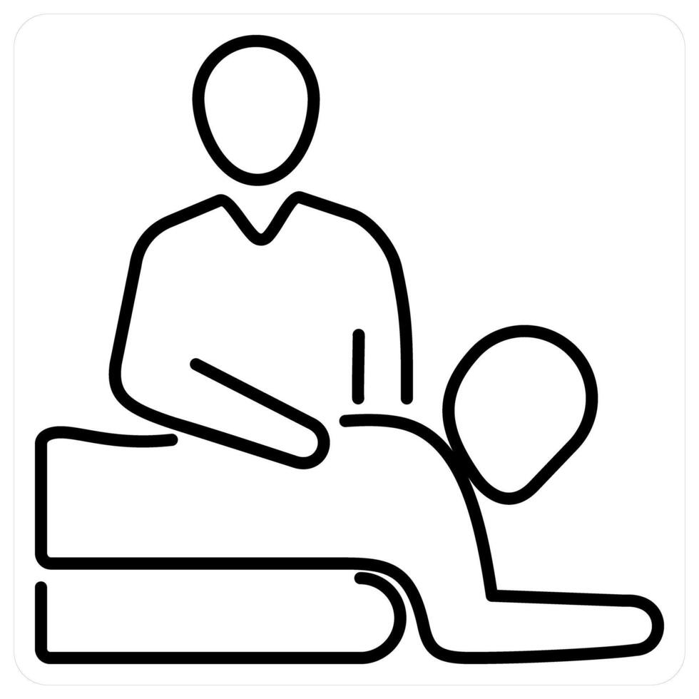 Therapy icon concept in black line color vector