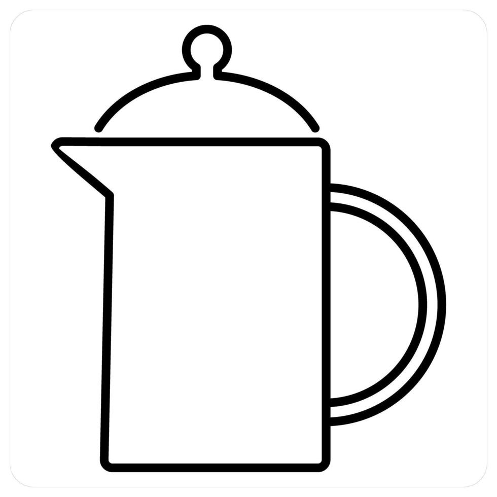 Jug icon concept in black line color vector