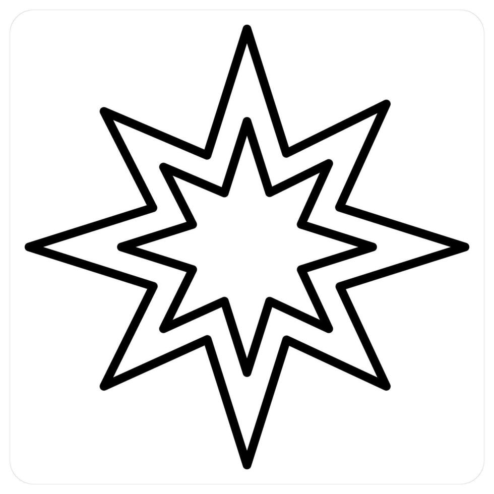 Explosion icon concept in black line color vector