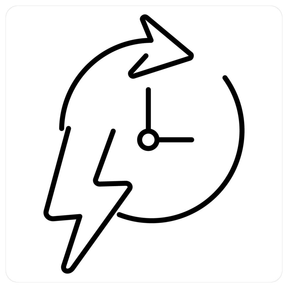 Rapid icon concept in black line color vector