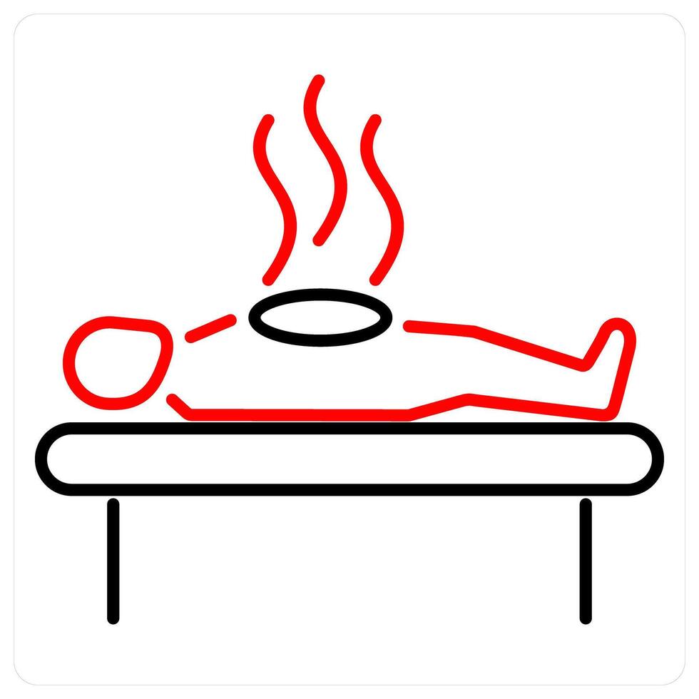 Hot Stones icon concept in red bold line color vector