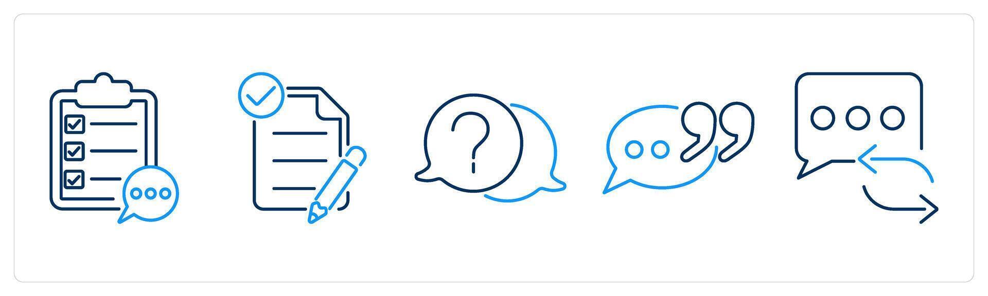 5 Active Listening icons as summarize, request clarification, show interest vector