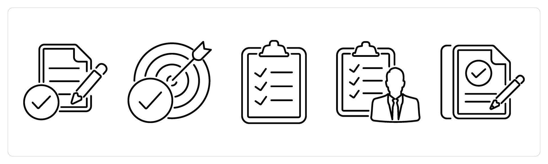 5 Checkmark icons as comply, success, checklist in black bold vector