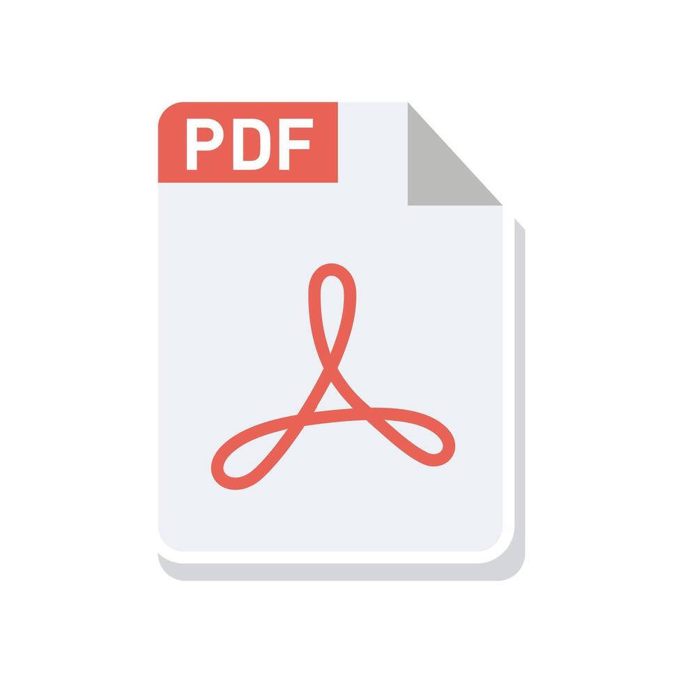 PDF Symbol Flat Design Icon vector