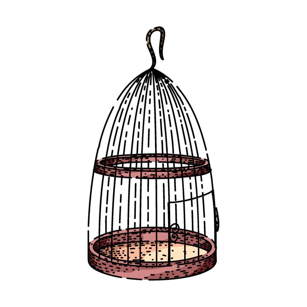 seed birdcage sketch drawn item vector