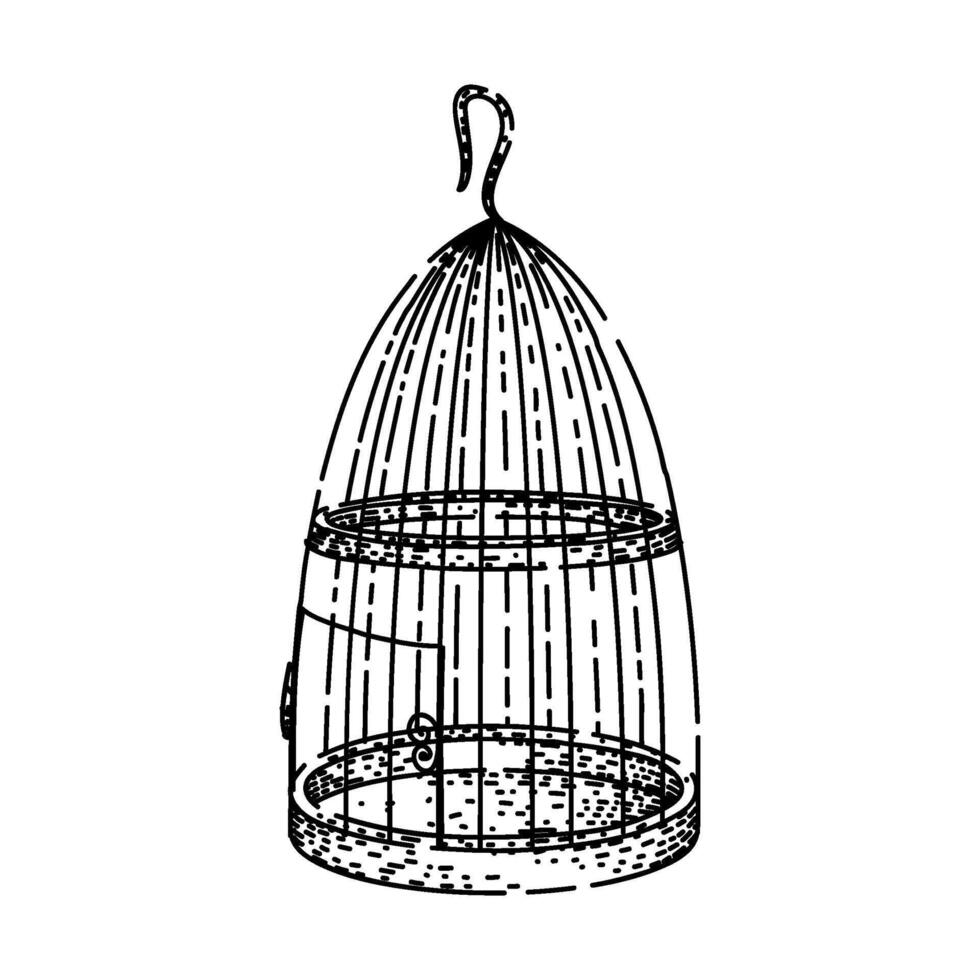 seed birdcage sketch item vector