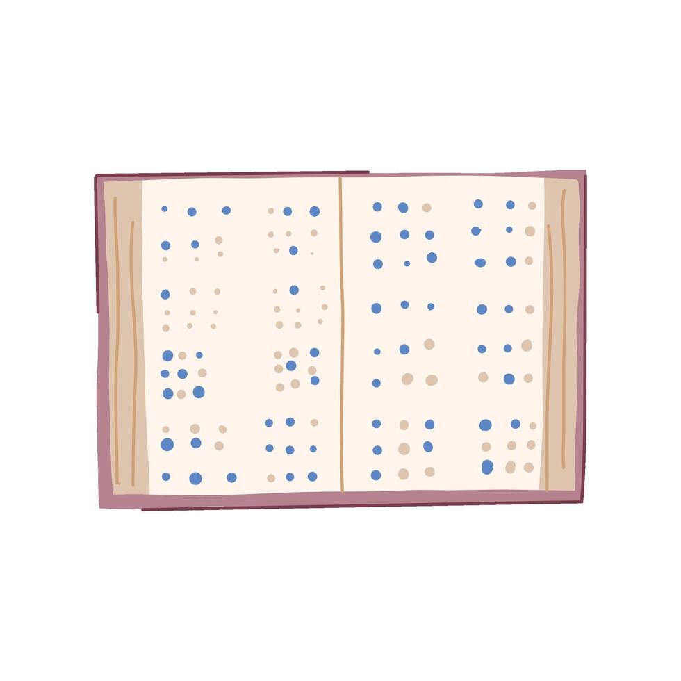 literacy braille textbook cartoon item vector