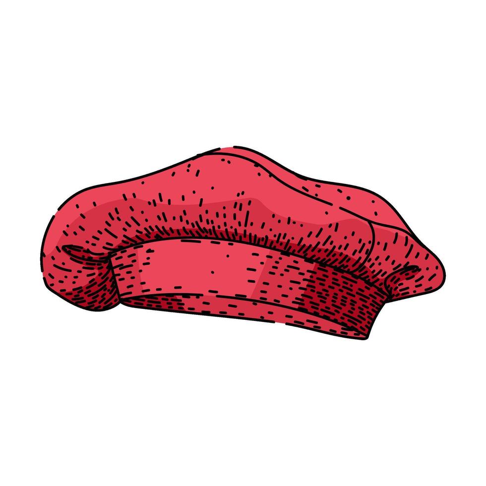 headwear chef hat sketch drawn item vector