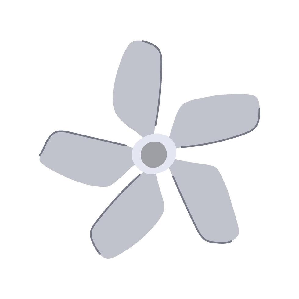 airflow cooling fan cartoon item vector
