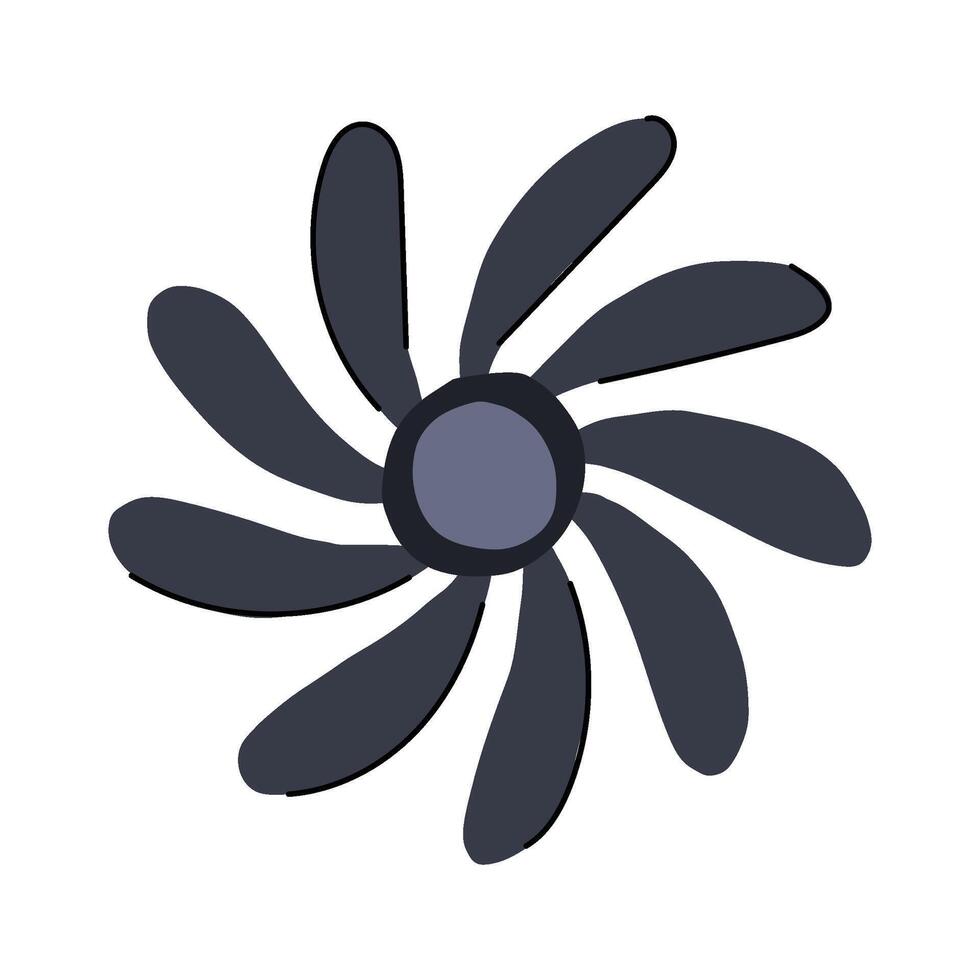 blades cooling fan item vector