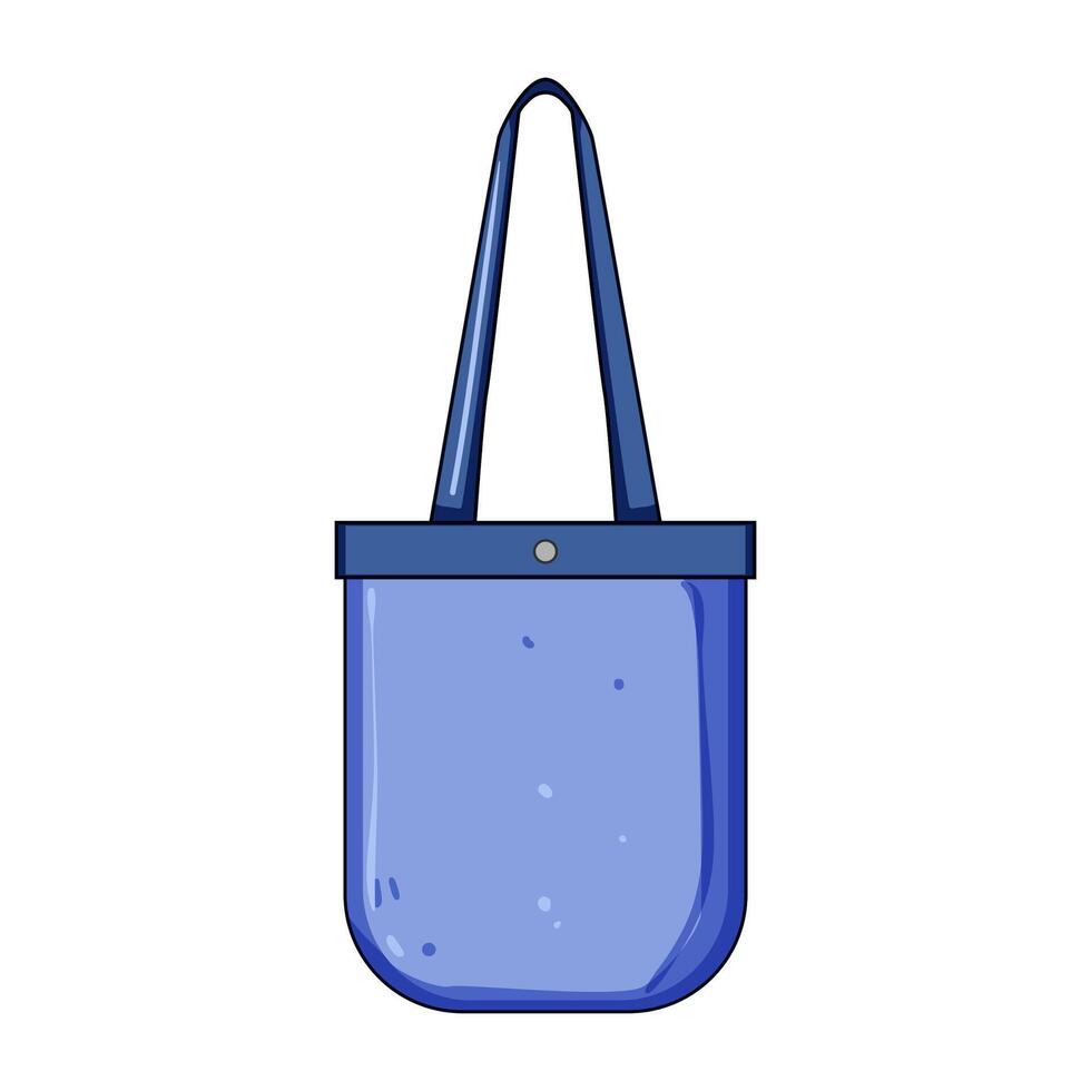 lightweight fabric grocery bag cartoon item vector