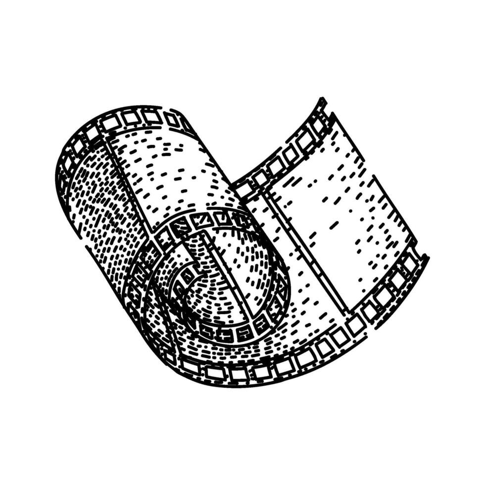 analog film sketch hand drawn item vector
