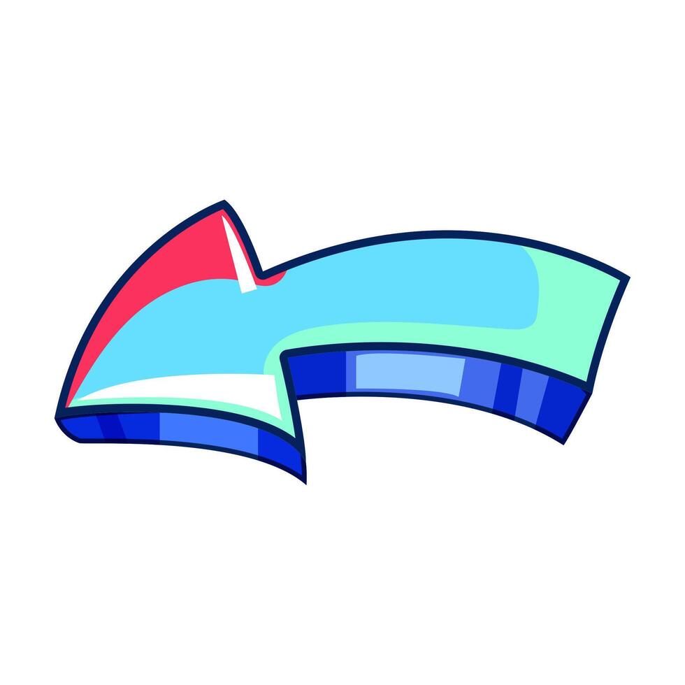 tagging graffiti arrows cartoon item vector