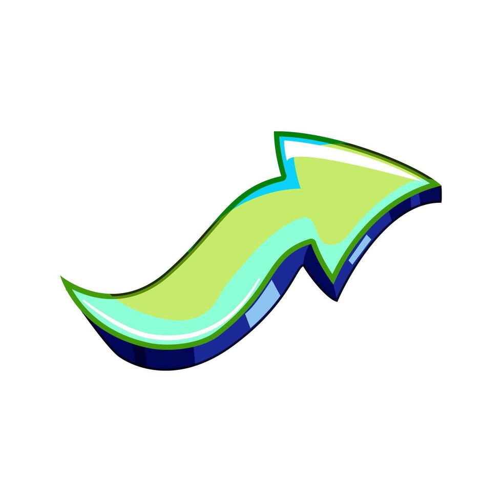 mural graffiti arrow cartoon items vector