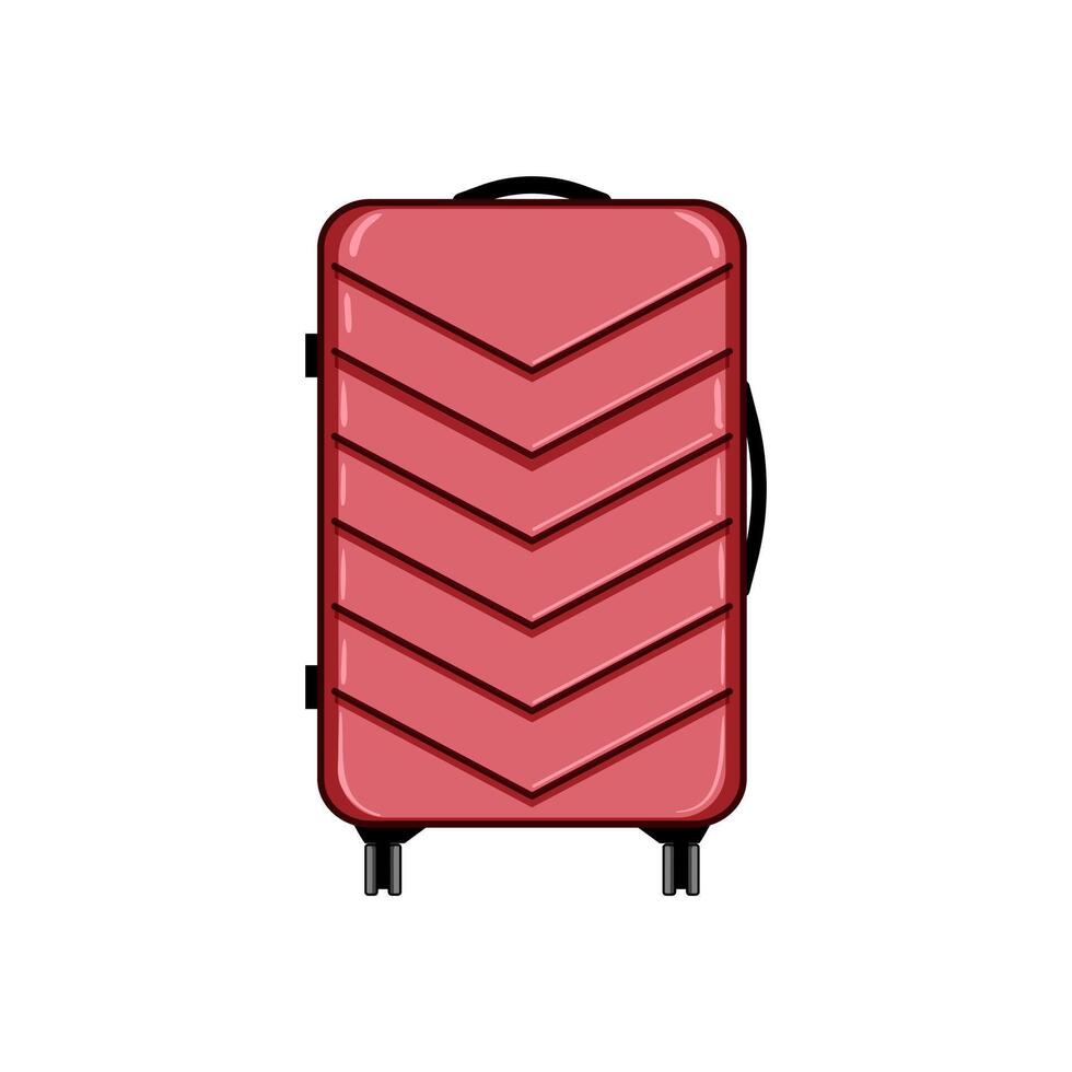 tsa hard shell suitcase cartoon item vector
