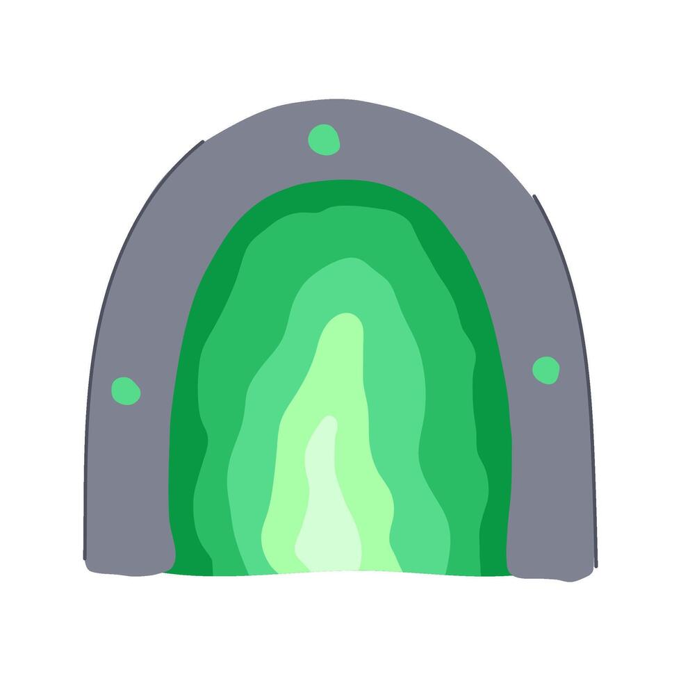 gateway magic door portal cartoon item vector