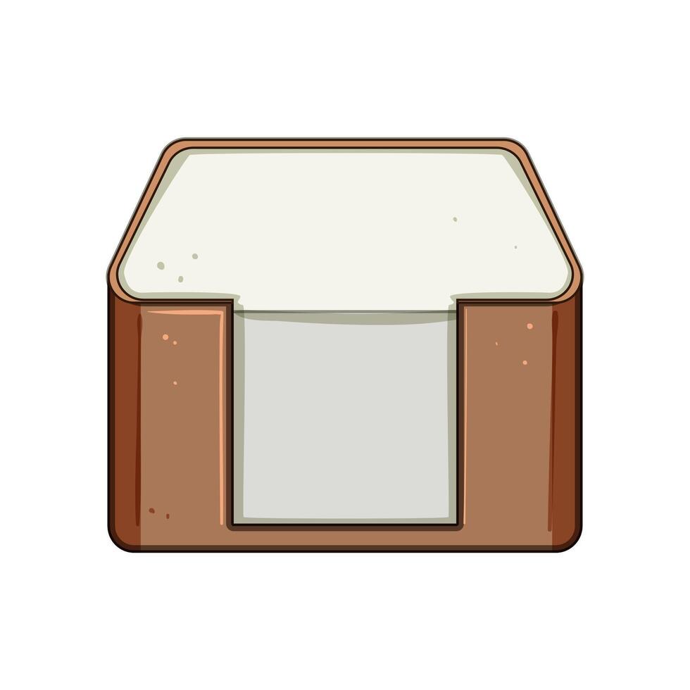 modern napkin holder cartoon item vector