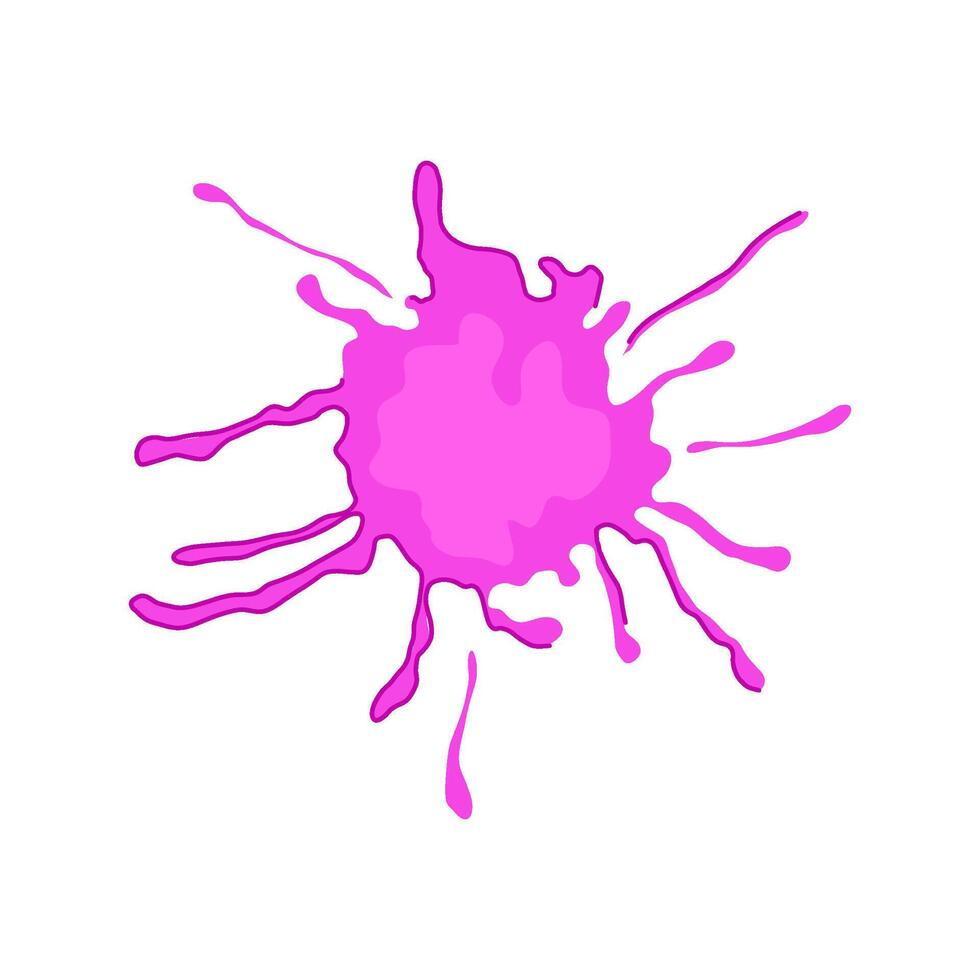 drip paint splatters cartoon item vector